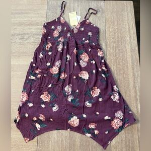 Purple Floral Summer Dress